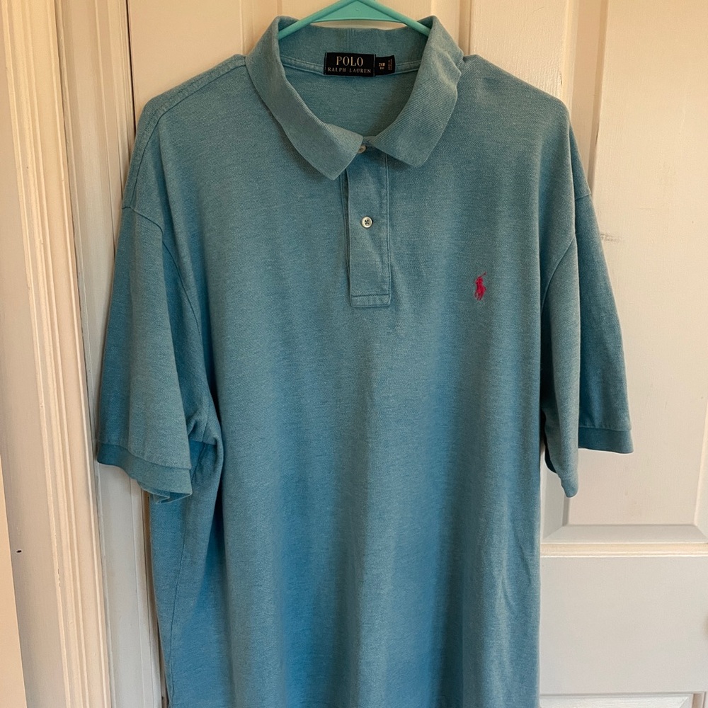 Ralph Lauren Men's Light Blue Polo Shirt 2XB comparable to‎ 4XL